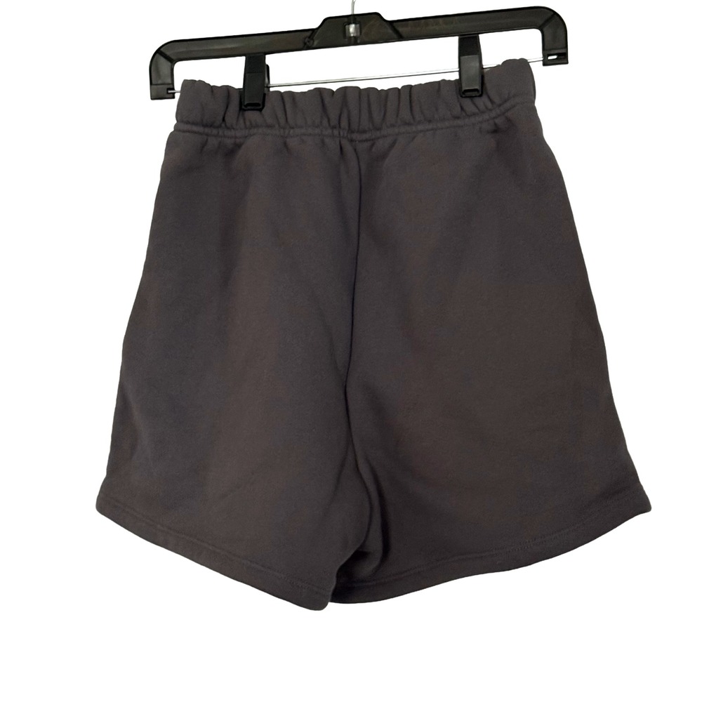 Set Active Charcoal Gray Sweat Shorts Gray Elastic Waist - Small - Picture 2 of 5